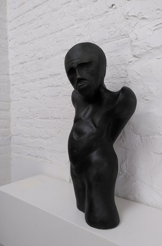 machiel zwart art kunst machielzwart body torso lijf black sculpture  sculptuur keramiek ceramic beeld beeldende kunst modern art 